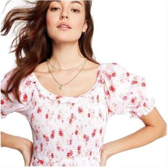 LoveShackFancy X Target Collab Summer Chic Cosette Puff Sleeve Maxi Dress - Picture 2 of 11